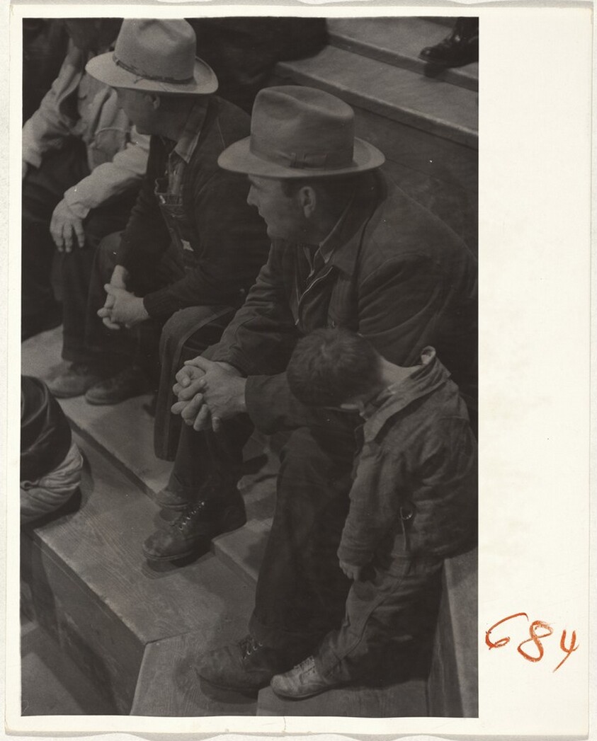 Group on bleachers--Blackfoot, Idaho