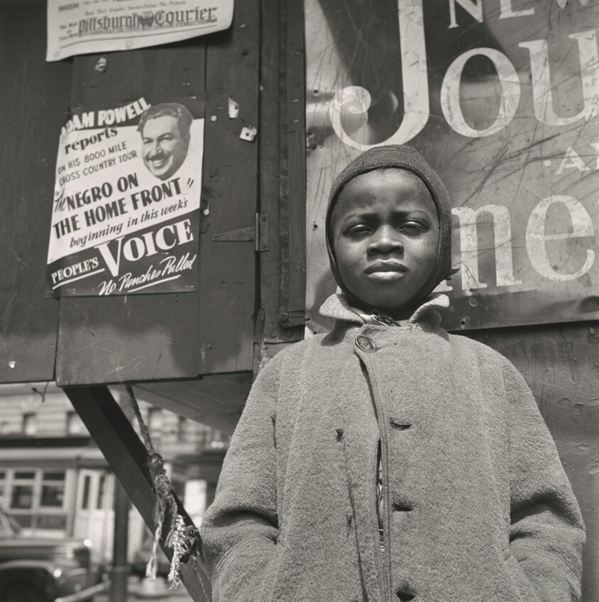 New York, New York. A Harlem newsboy