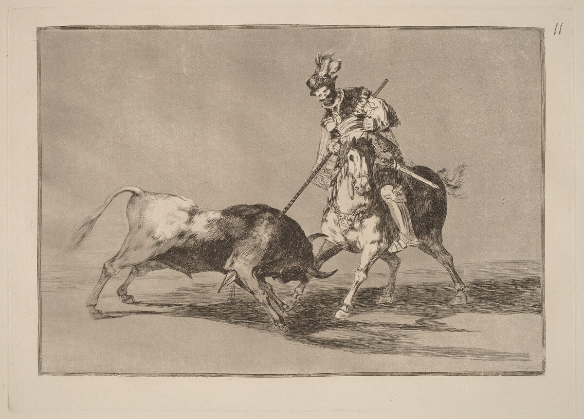 El Cid Campeador lanceando otro toro  (The Cid Campeador Spearing Another Bull)