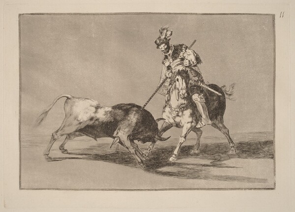 El Cid Campeador lanceando otro toro  (The Cid Campeador Spearing Another Bull)