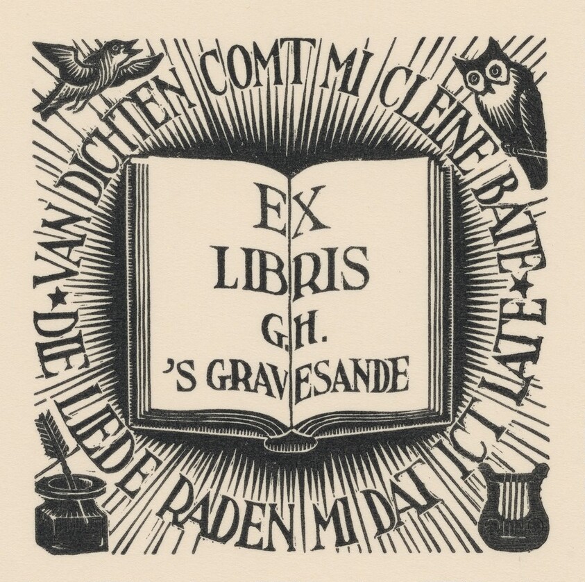Bookplate G.H.'s-Gravesande