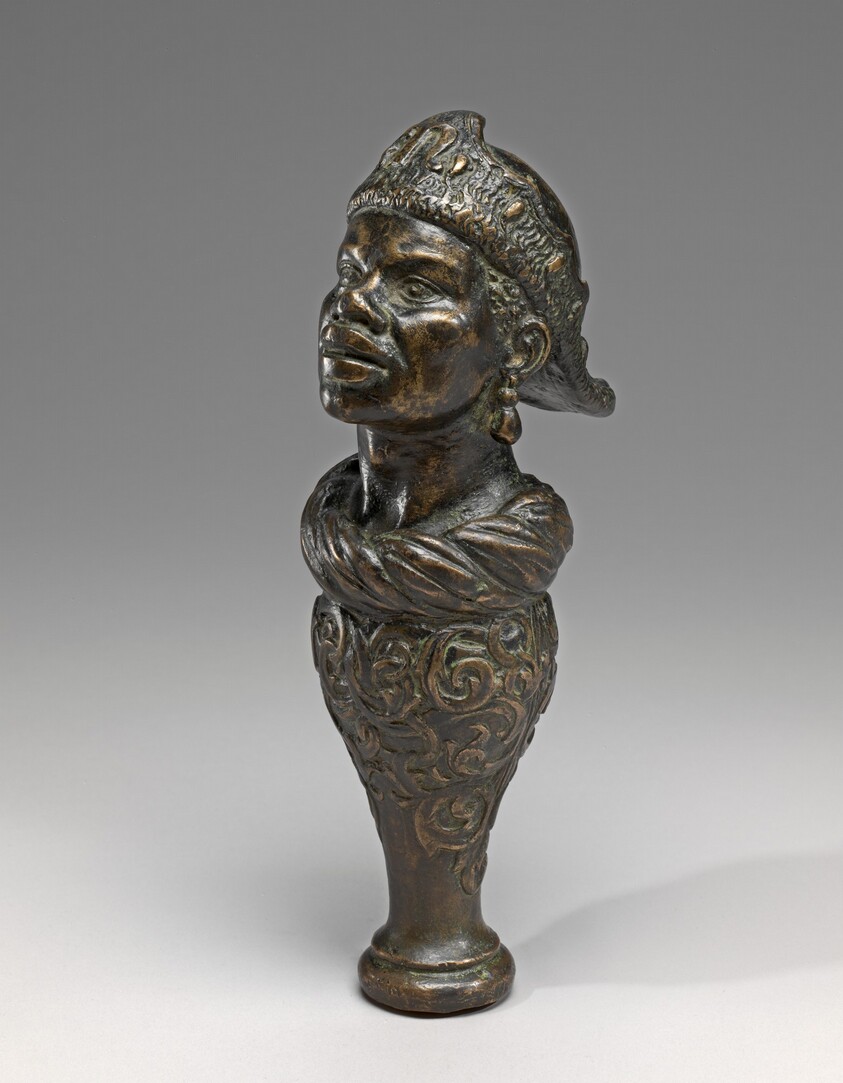 Bust of an African Man, on a Baluster Pedestal