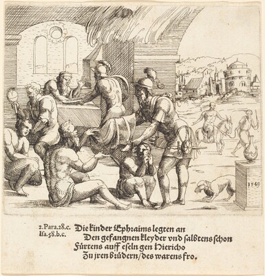 The Men of Ephraim Care for their Captives and Return Them to Jerico