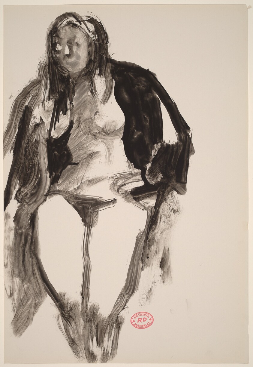 Untitled [female nude with covered shoulders]