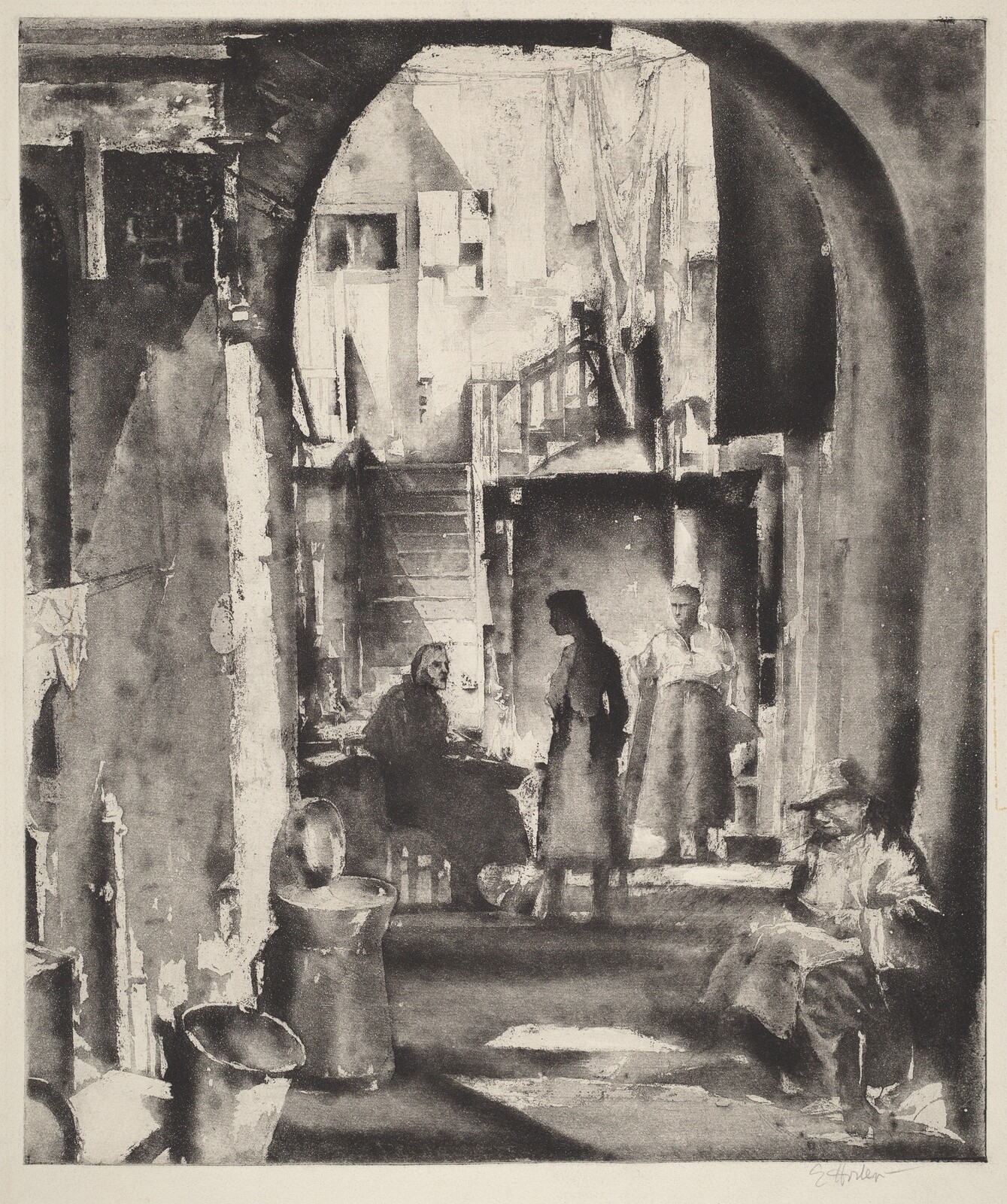 The Kitchen, New Orleans, Earl Horter, 1940