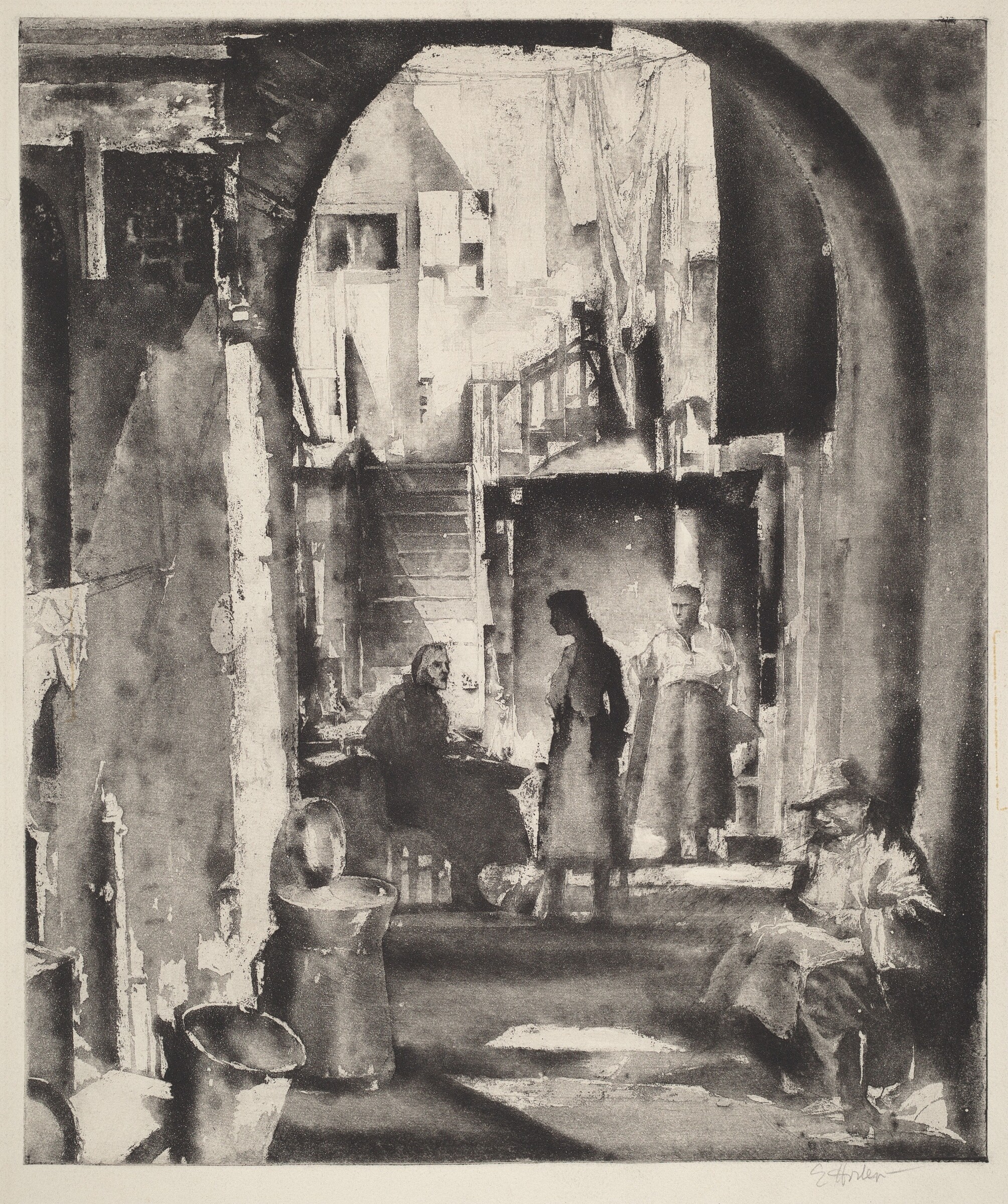 The Kitchen, New Orleans, Earl Horter, 1940