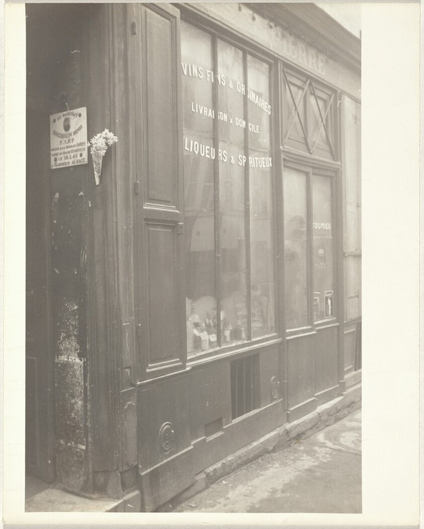 Liquor store window, Paris