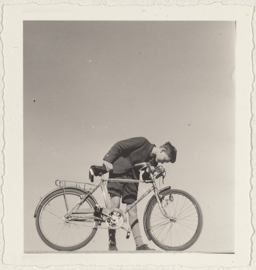 Boy with bicycle, Basel