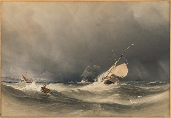 The Coming Storm: A Fishing Boat Making for Home off Whitby