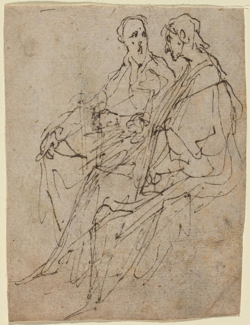 Two Seated Male Figures
