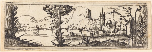 Landscape with Lake and Town