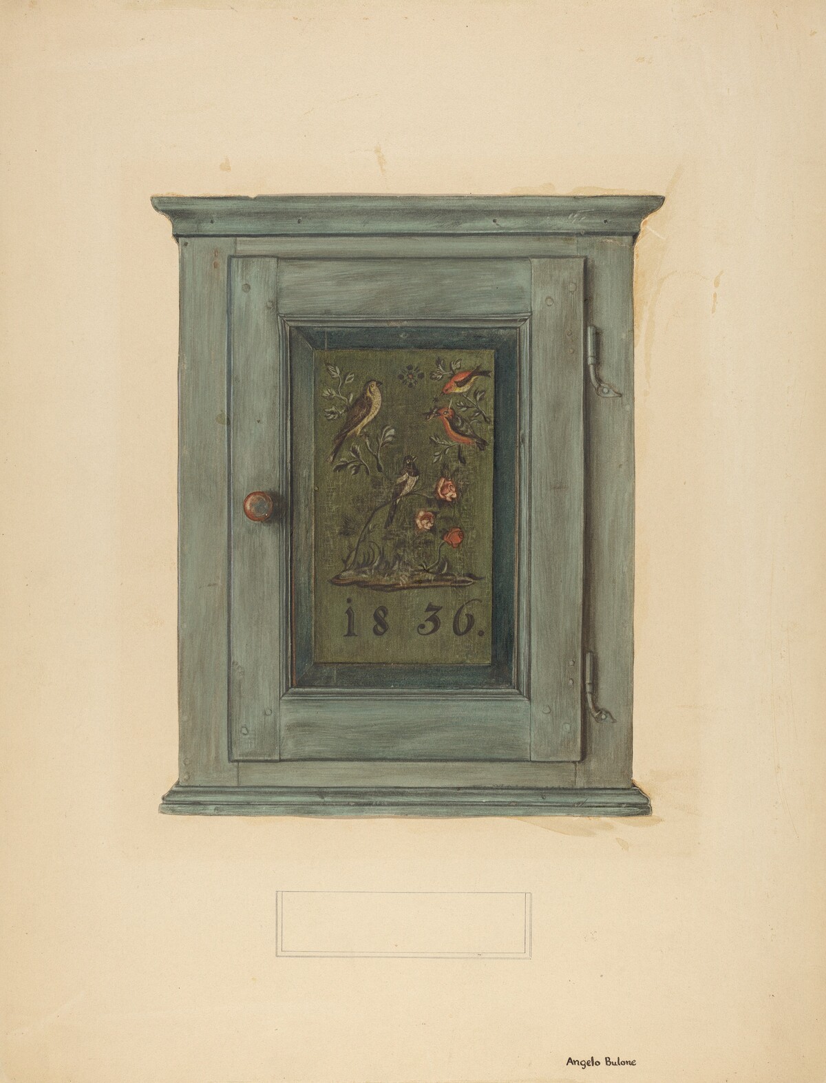 Zoar Blue Bonnet Cabinet