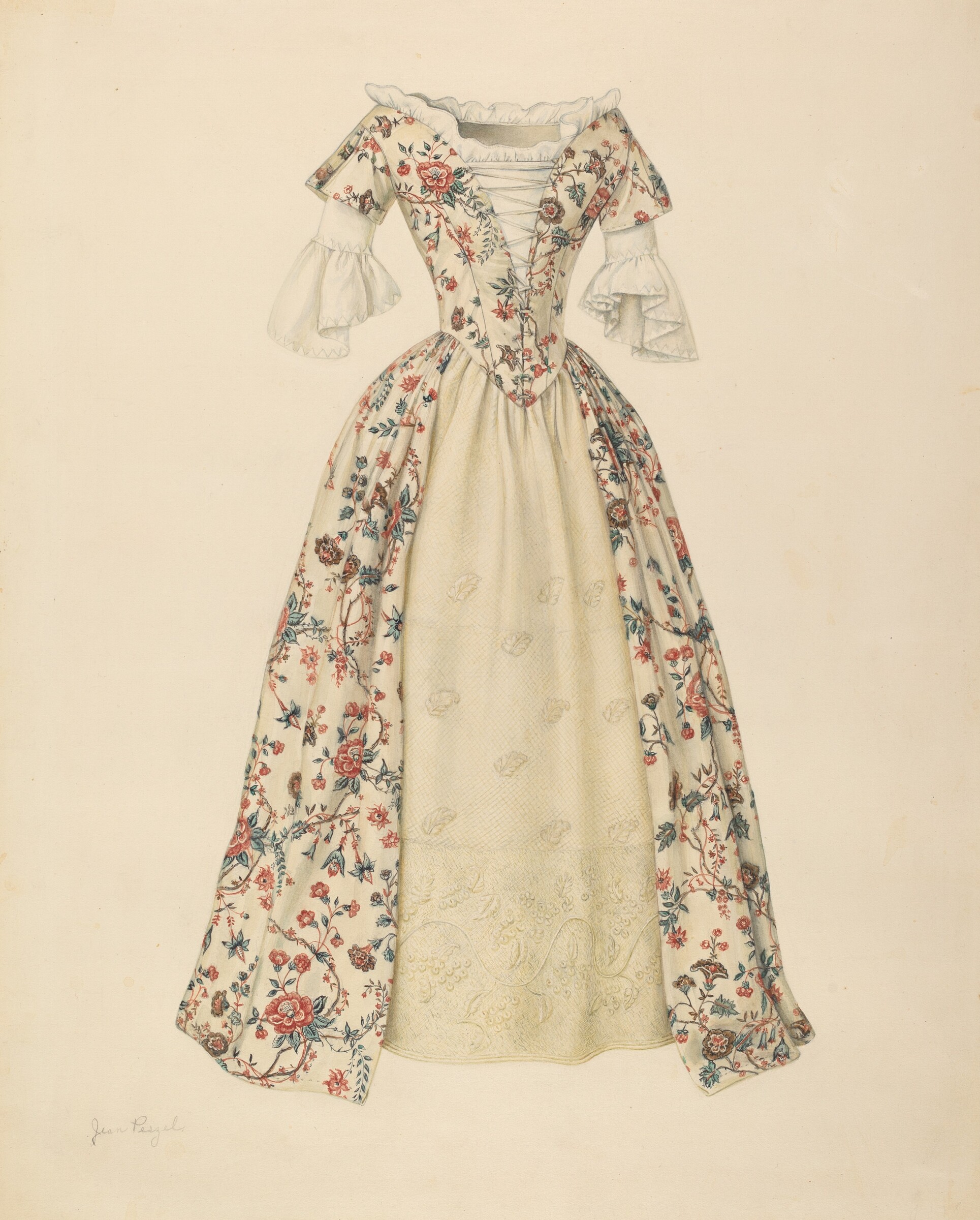 Dress with Quilted Petticoat, Jean Peszel, 1935/1942