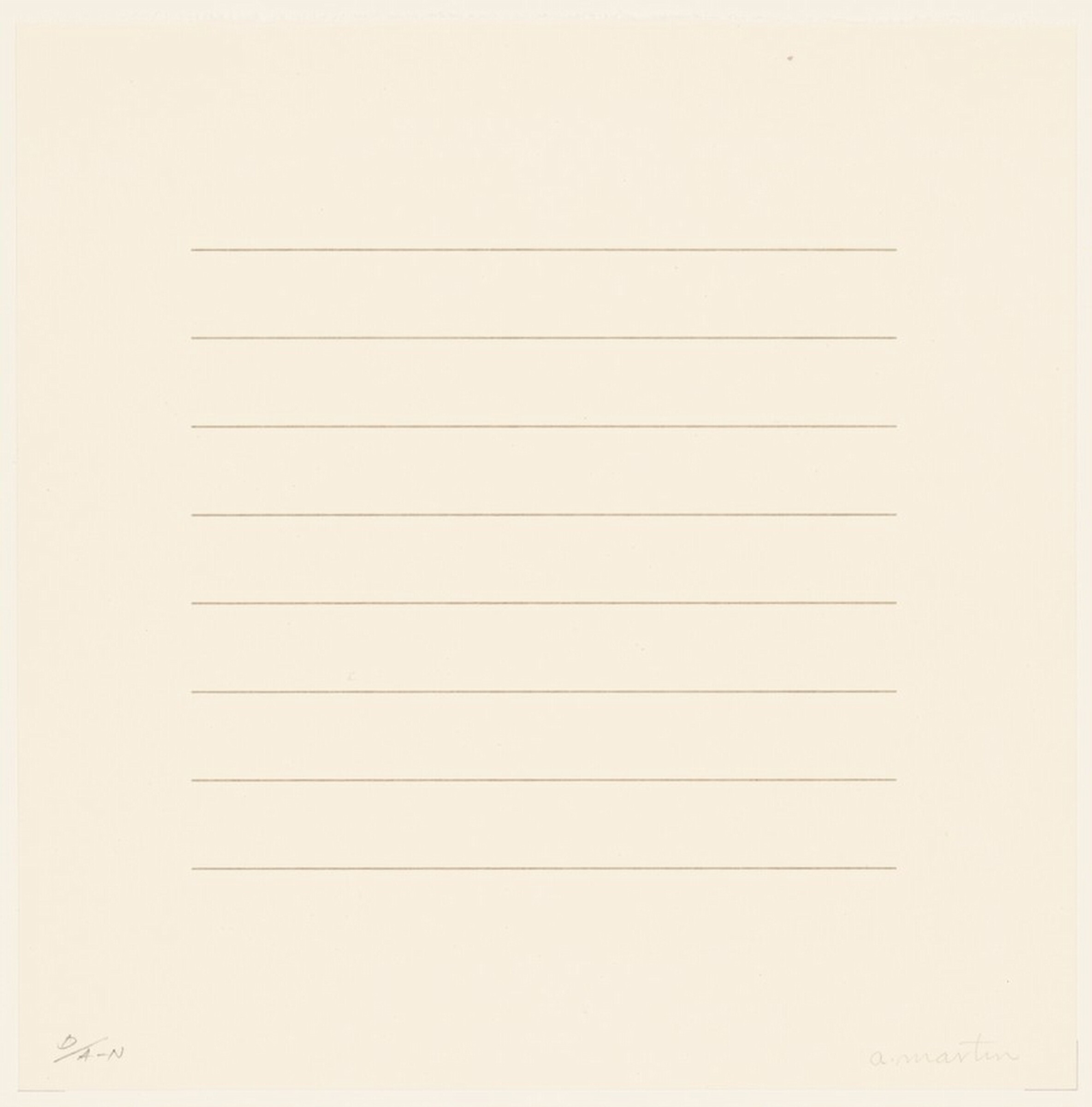 On a Clear Day XVII, Agnes Martin, 1973