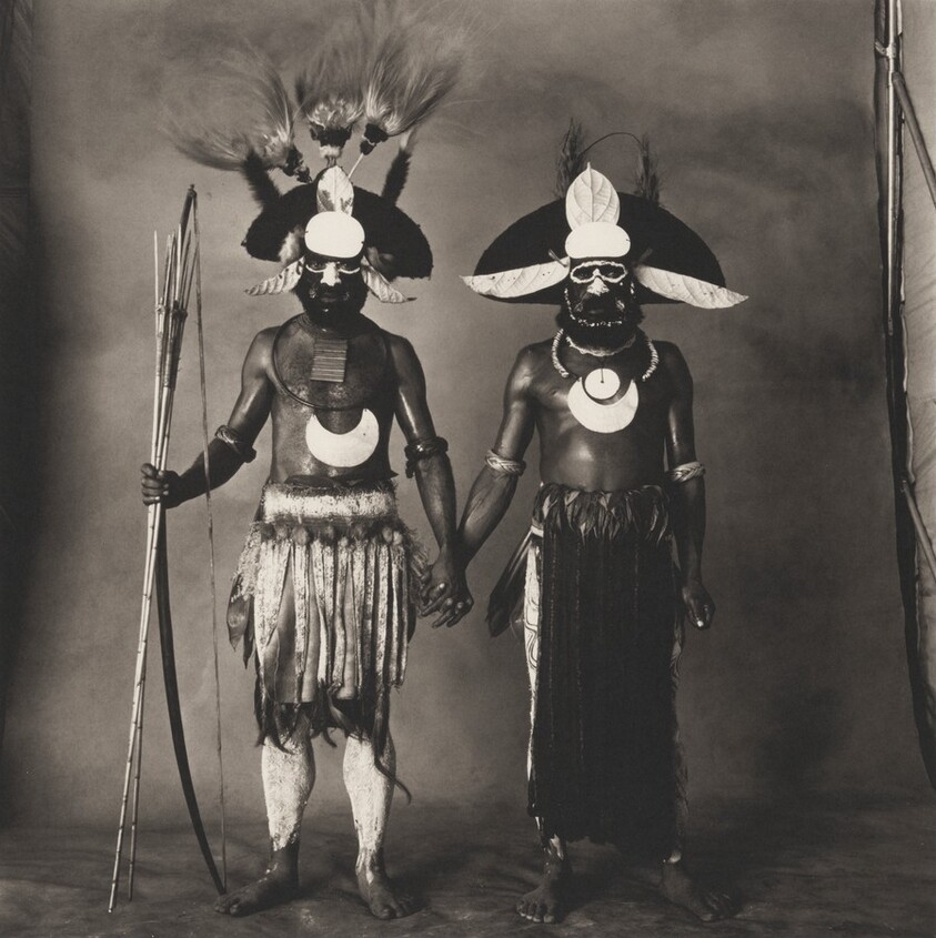 Two Warriors Holding Hands, New Guinea