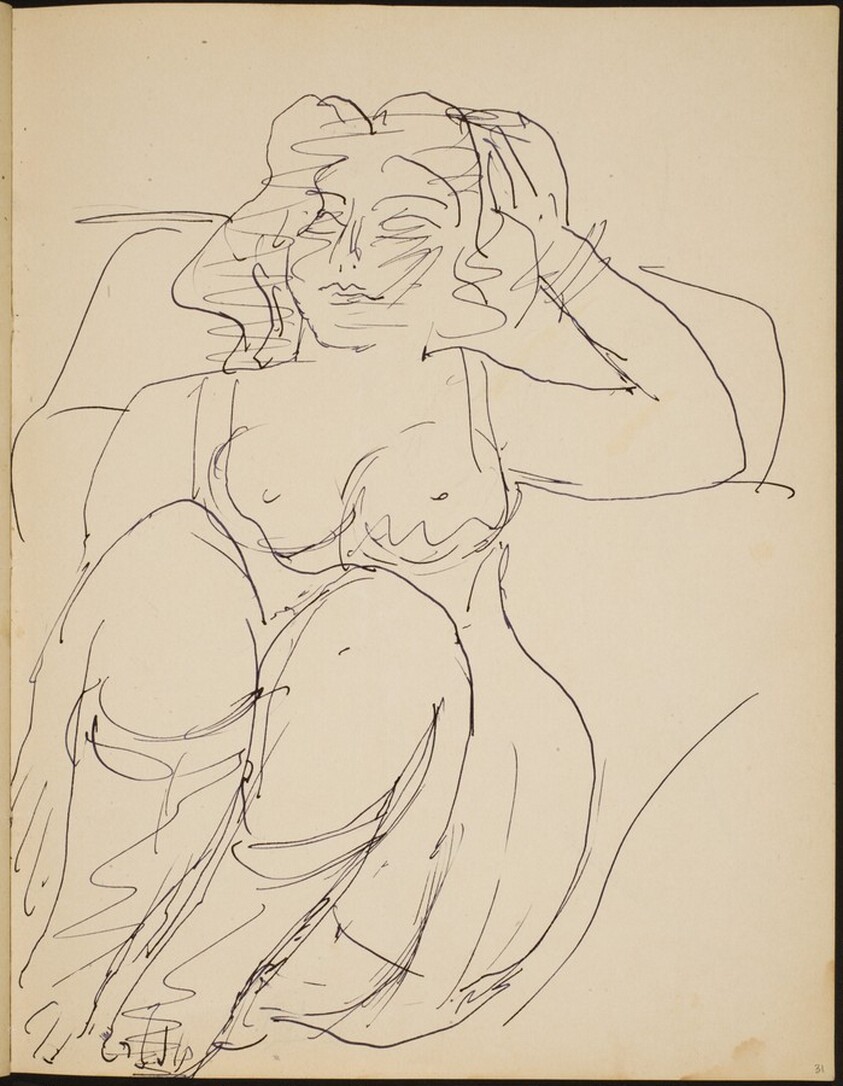 Sitzende Frau in Wäsche (Half Nude, Seated) [p. 31]