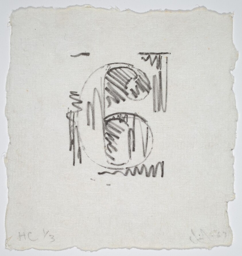 Small Figure 6 from 0-9 (Gray)