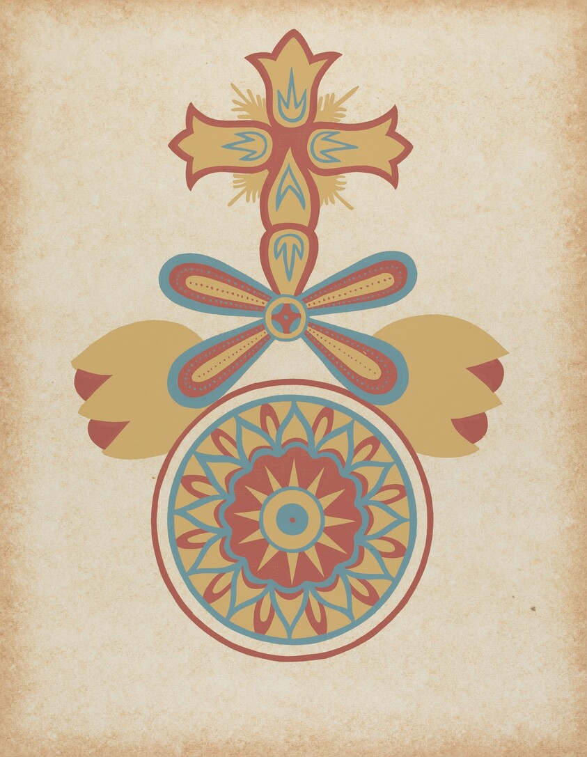 Santa Barbara Mission Doorway Design from the portfolio "Decorative Art of Spanish California"