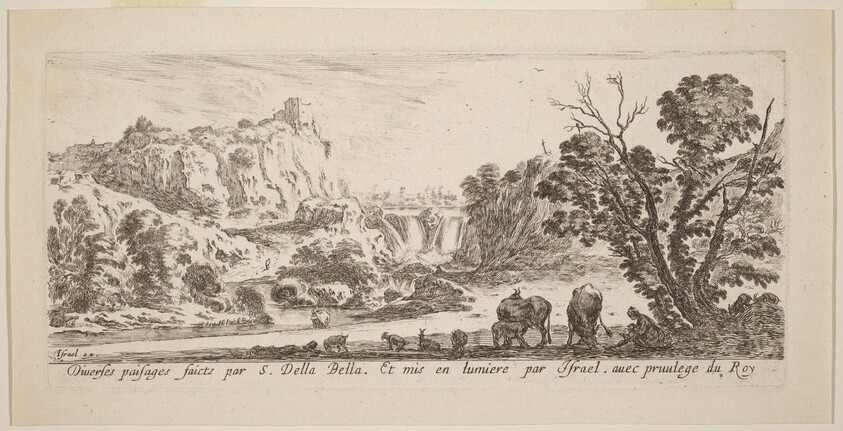 Landscape with Waterfall