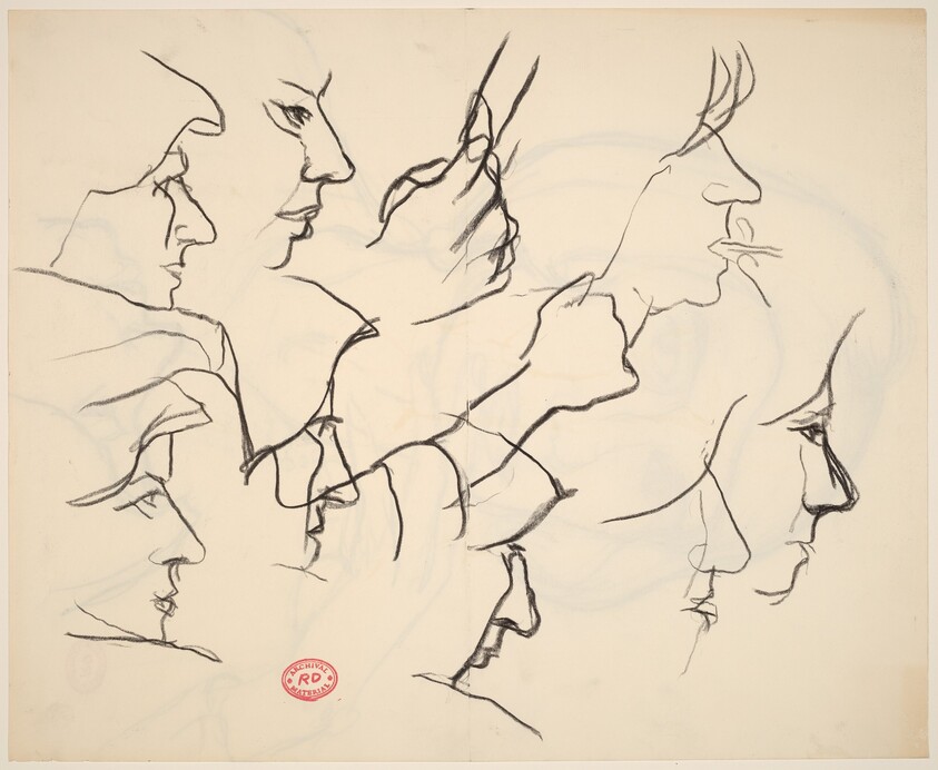 Untitled [studies of woman's face and hands] [verso]