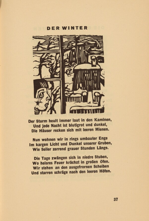 Der Winter (The Winter) (headpiece, page 37) from Georg Heym: Umbra Vitae (Georg Heym: The Shadow of Life)