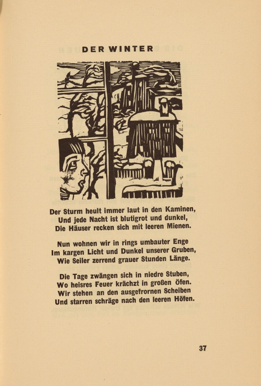 Der Winter (The Winter) (headpiece, page 37) from Georg Heym: Umbra Vitae (Georg Heym: The Shadow of Life)