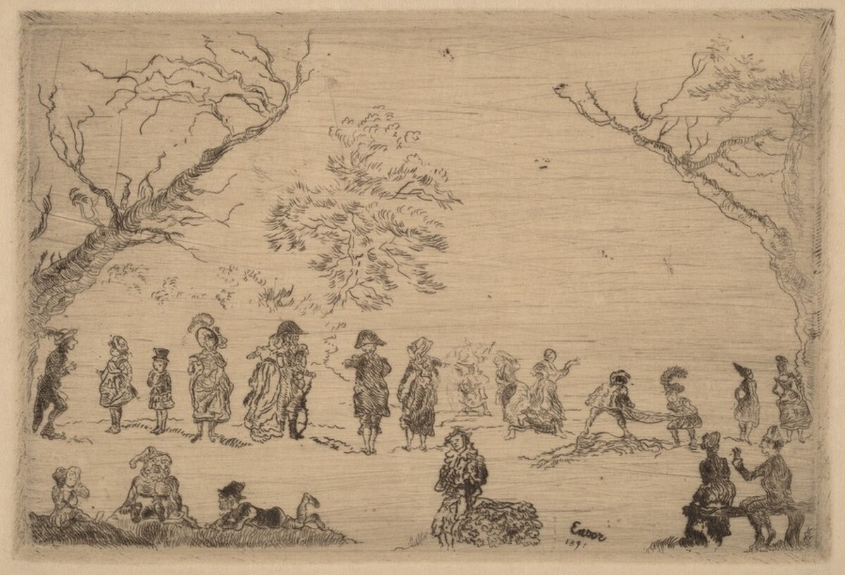 Gathering in a Park (Assemblee dans un parc)