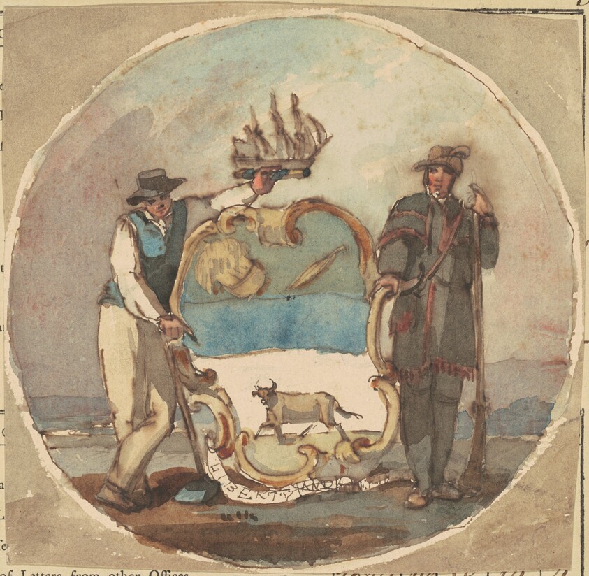 Study for "The Great Seal of the State of Delaware"