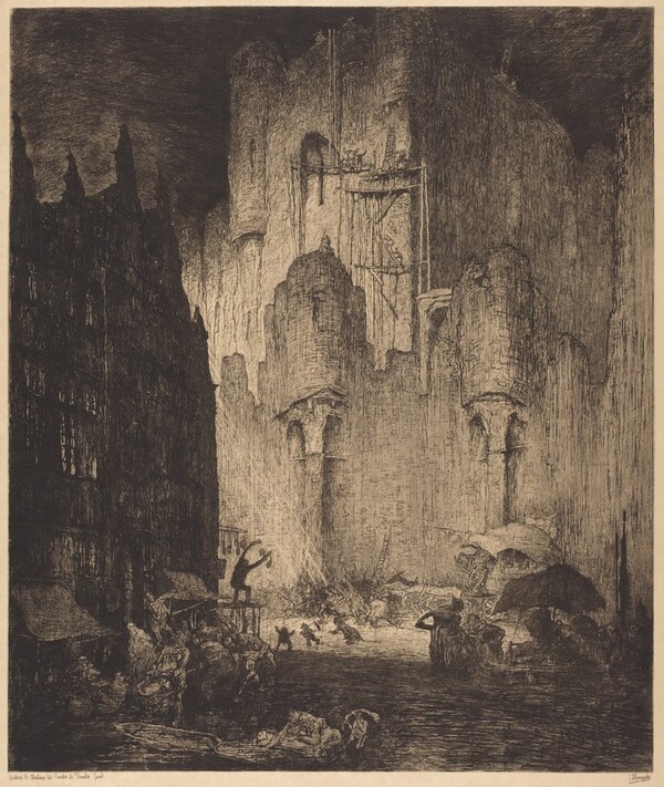 Autour le Chateau des Comtes de Flandre Gand