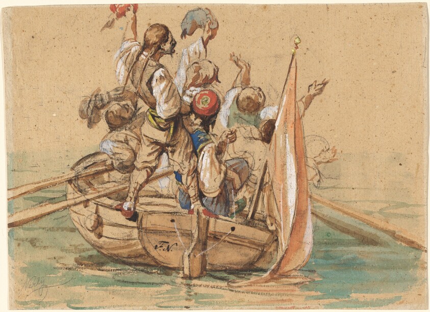 Greek Sailors on a Venetian Canal