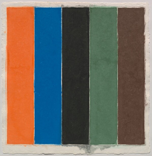 Colored Paper Image XXI (Orange/Blue/Black/Green/Brown)