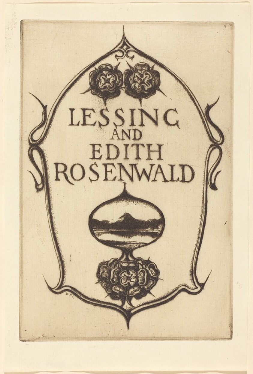 Bookplate of Lessing and Edith Rosenwald