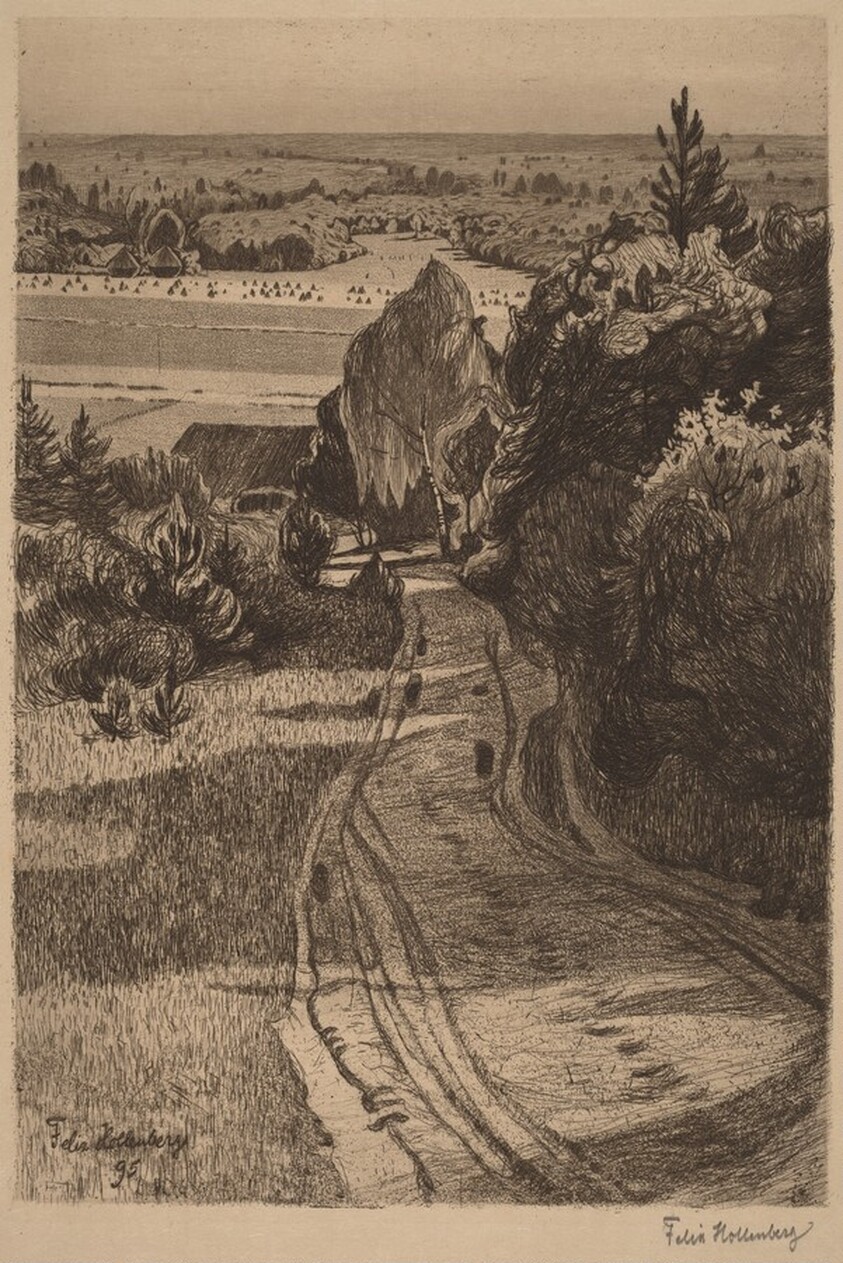 Sandy Path with Distant Panorama