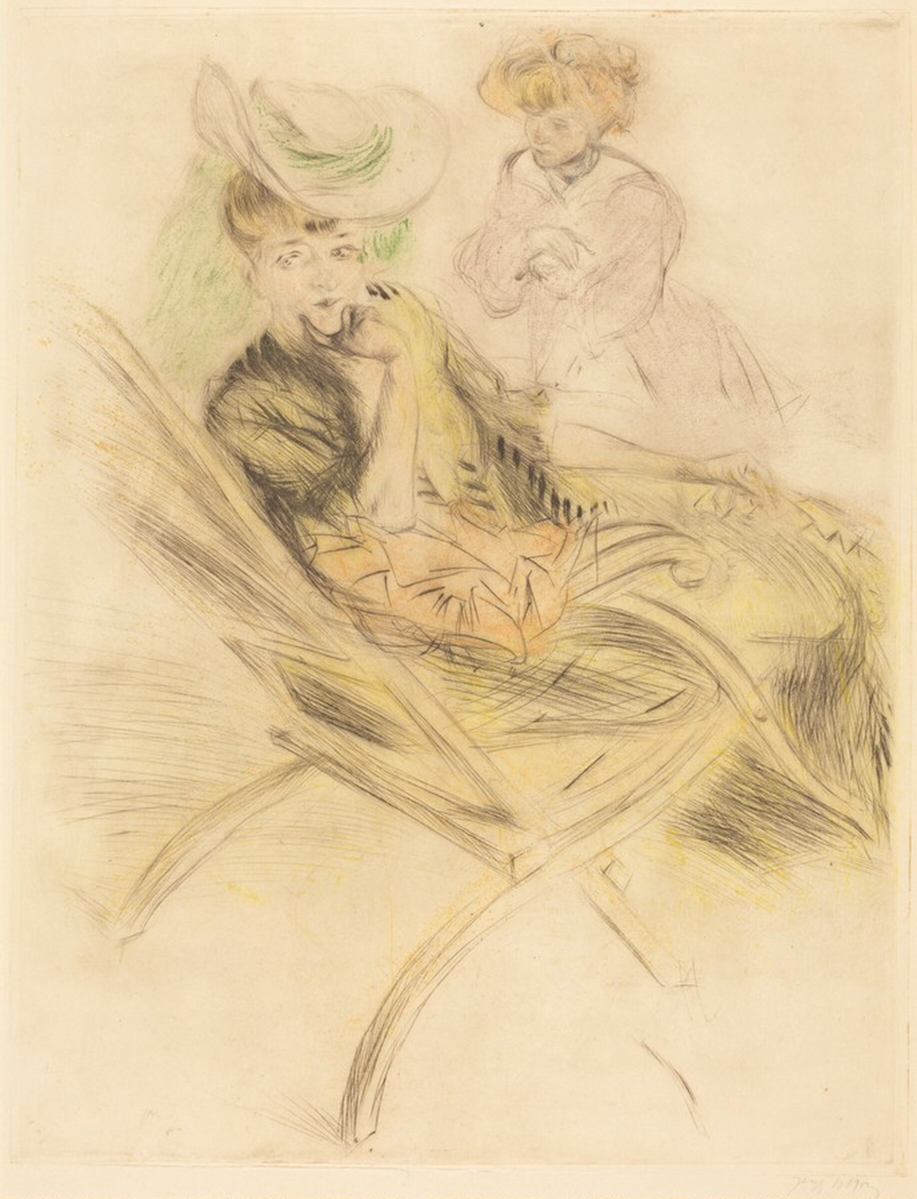 Gaby in a Chaise Longue, Jacques Villon, 1906