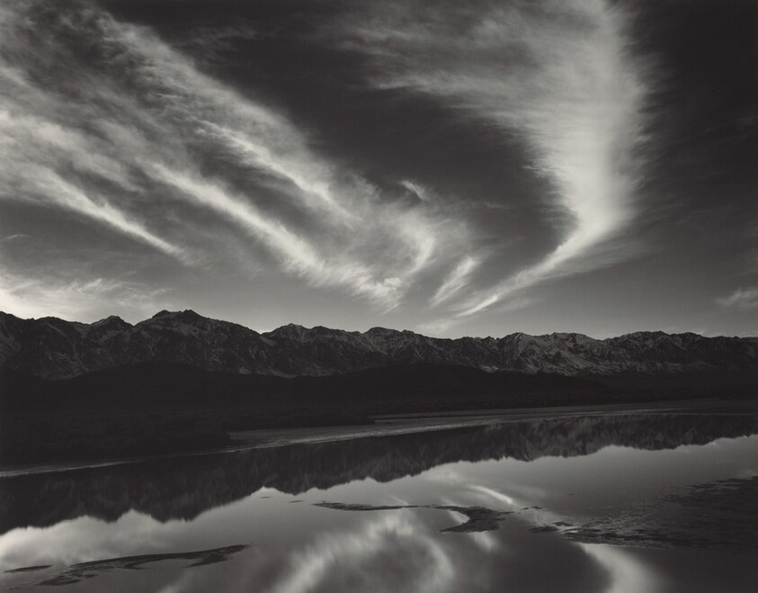Evening Clouds and Pool, East Side of the Sierra Nevada from the Owens Valley, California