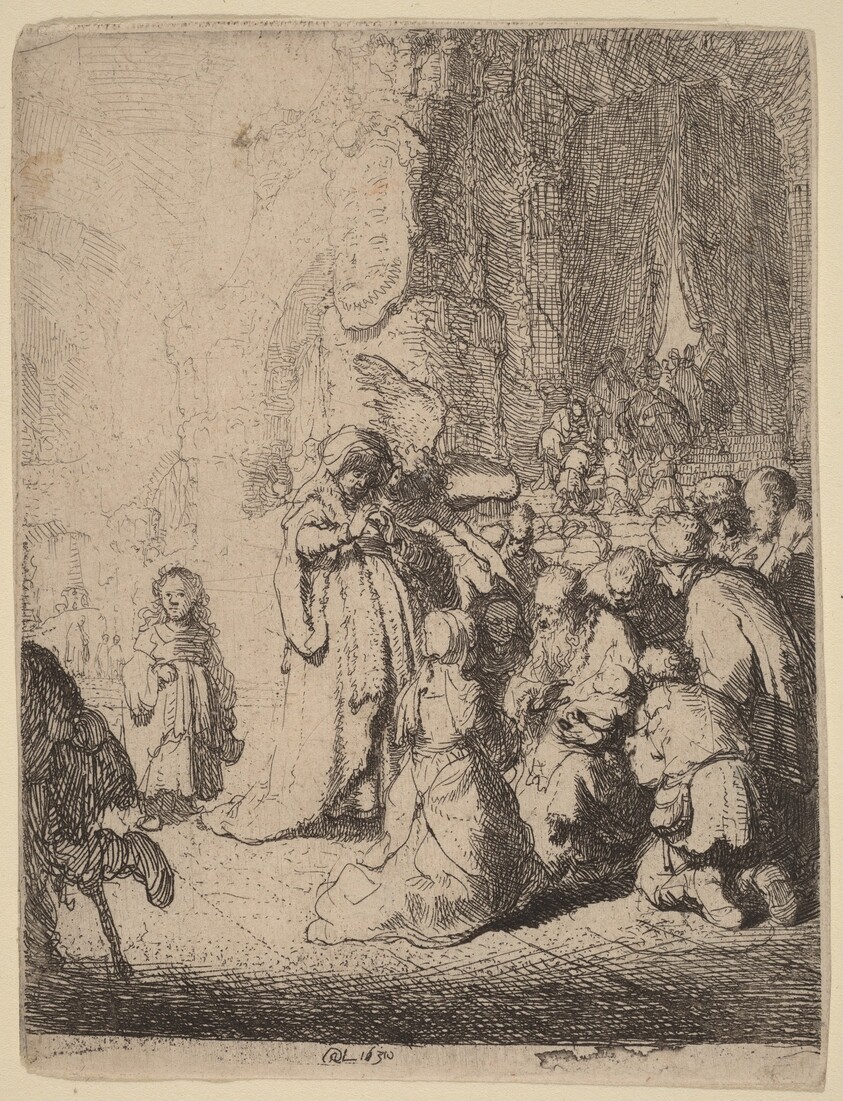 The Presentation in the Temple with the Angel: Small Plate