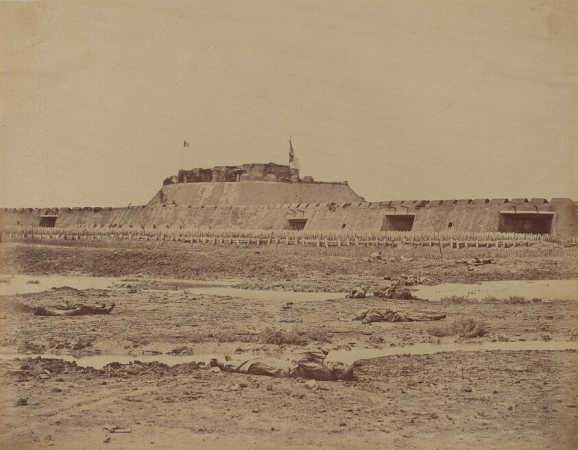 Rear of the North Fort After Its Capture, Showing the Retreat of the Chinese Army, August 21, 1860