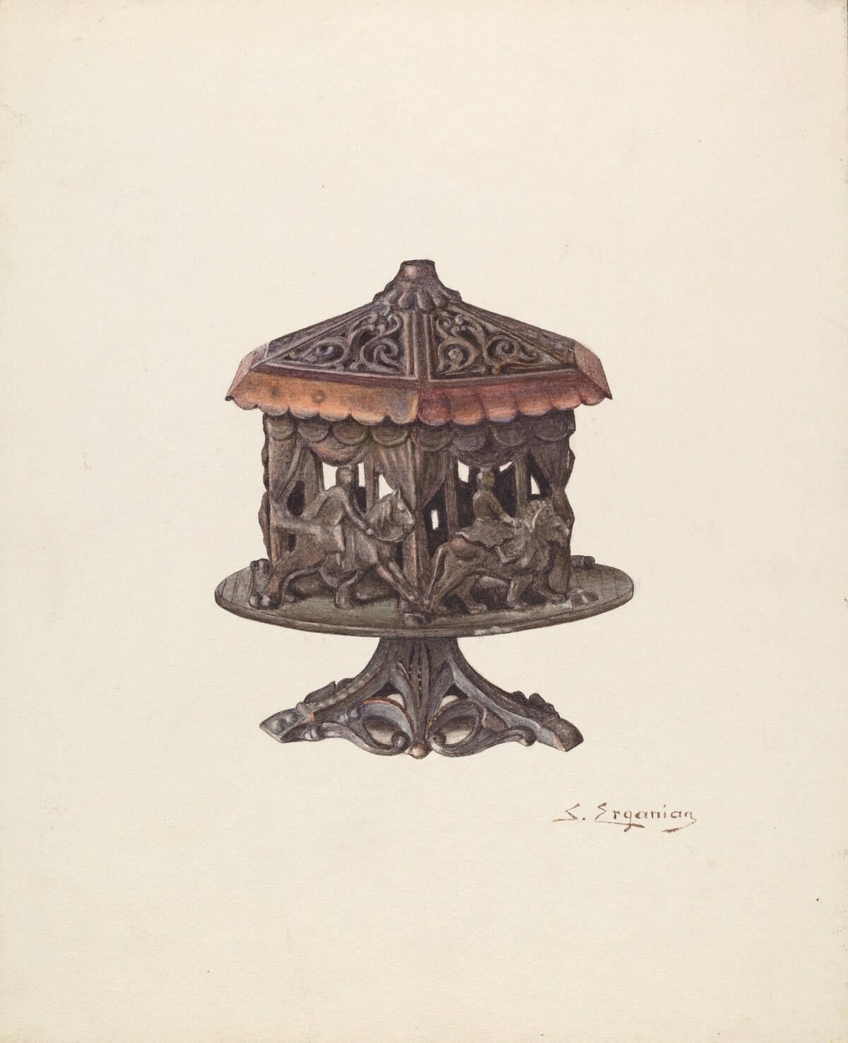 Cast Iron Bank: Merry go Round