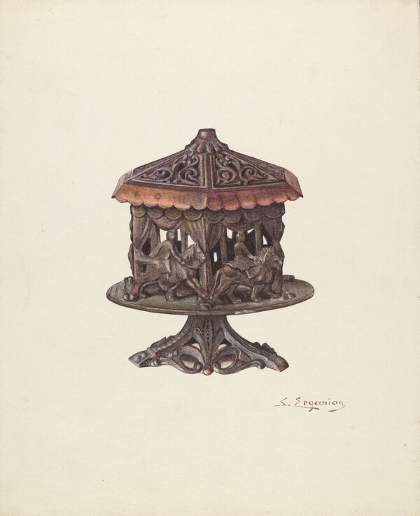 Cast Iron Bank: Merry go Round