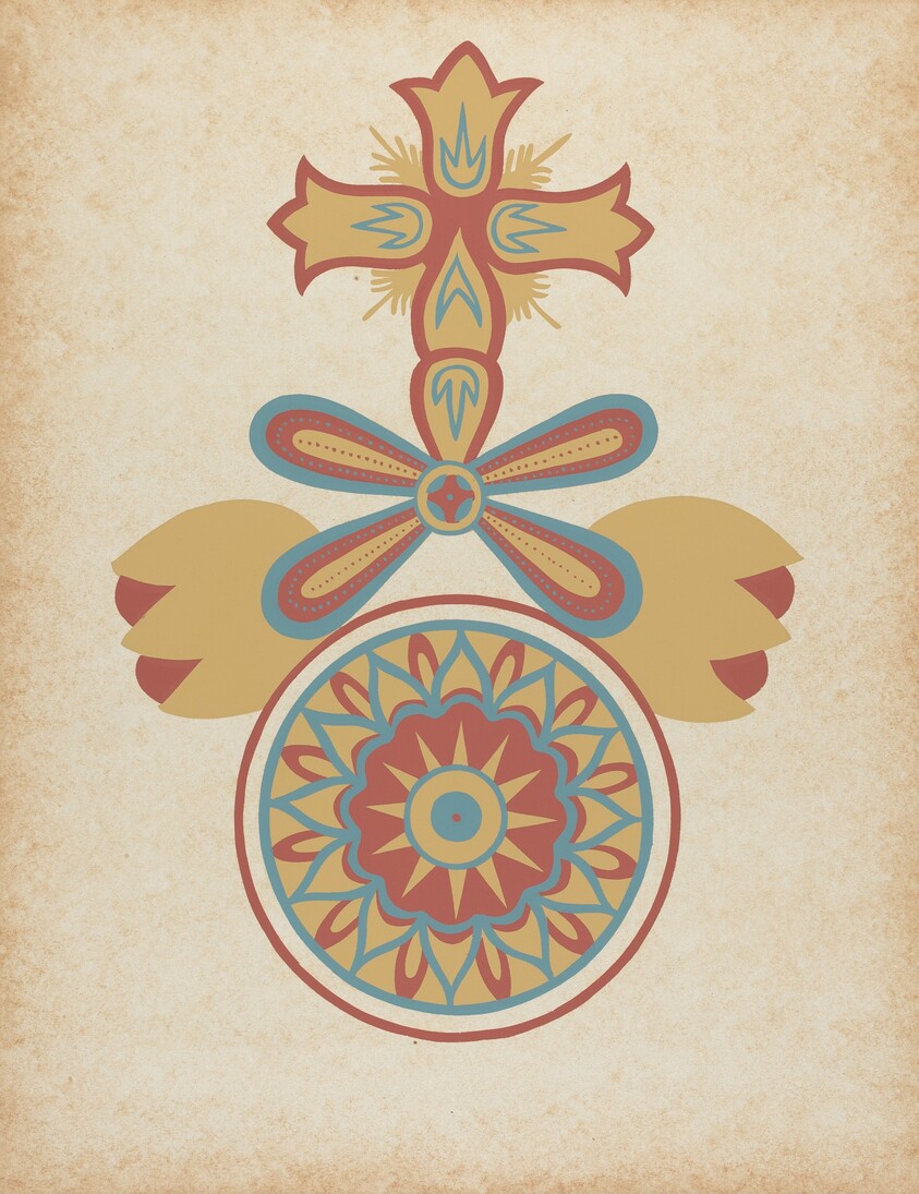 Santa Barbara Mission Doorway Design from the portfolio "Decorative Art of Spanish California"