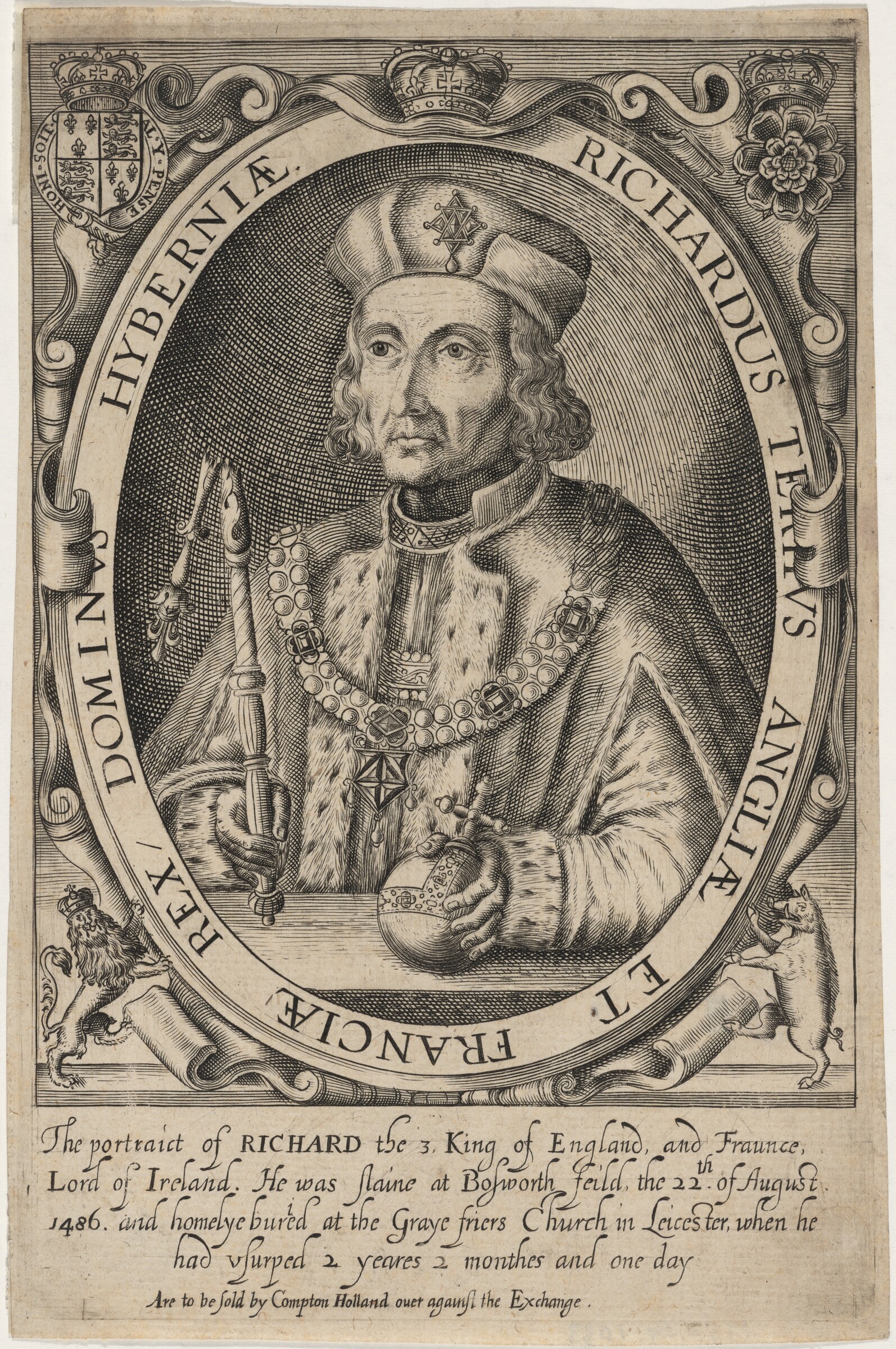 Richard III of England, Renold Elstrack, published 1618