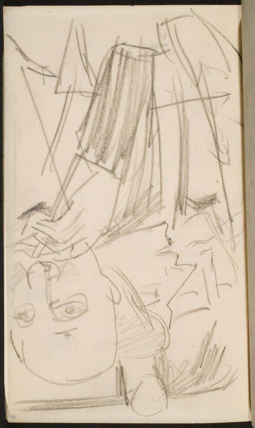 zwei Männer und eine Frau an der Bar (Three for Drinks) [p. 42]