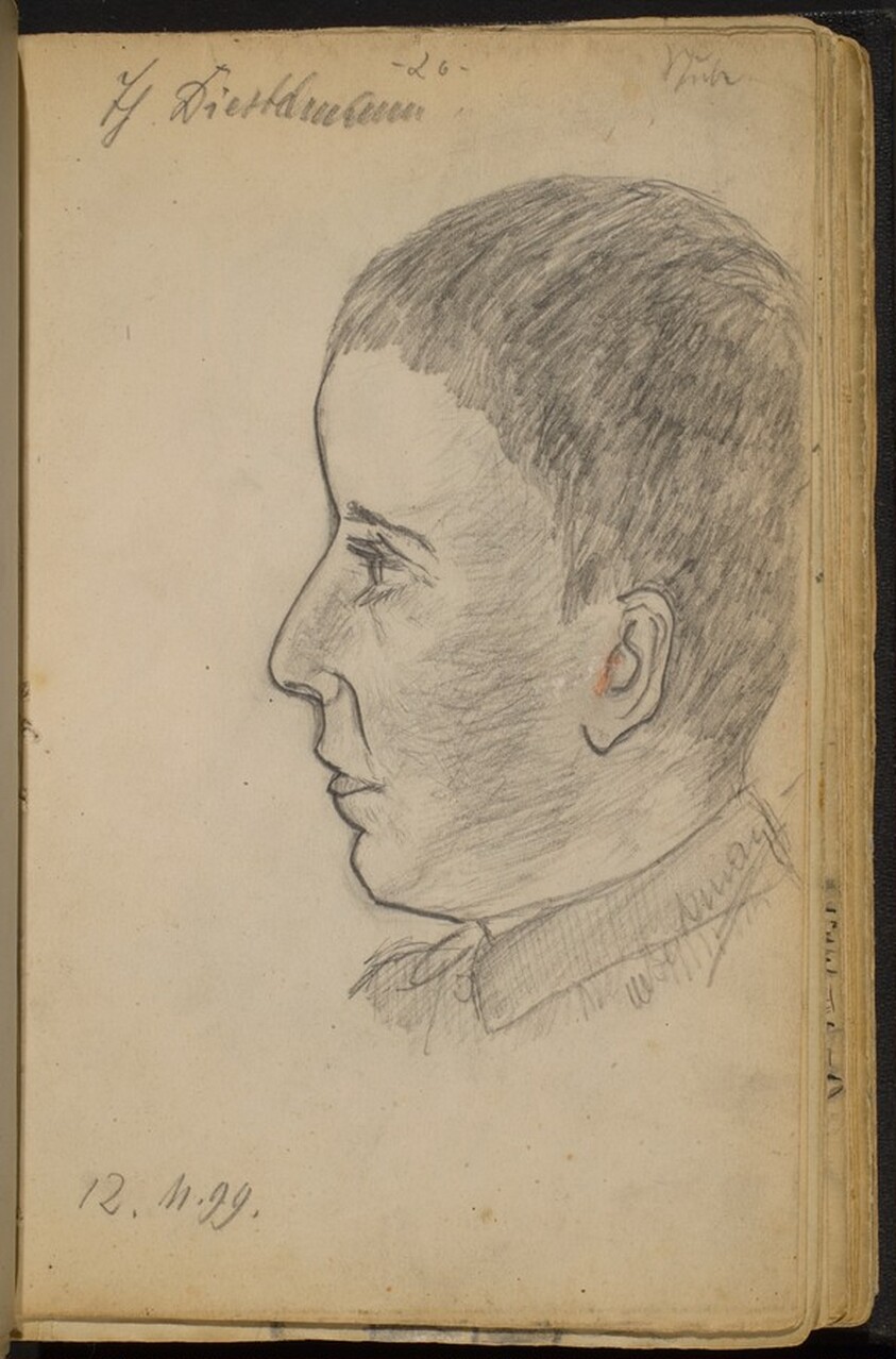 Boy in Profile to the Left