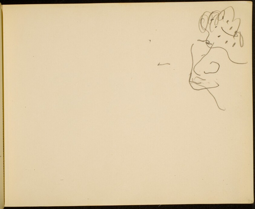 Begonnenes Gesicht  (Initial Sketch of a Face) [p. 37]