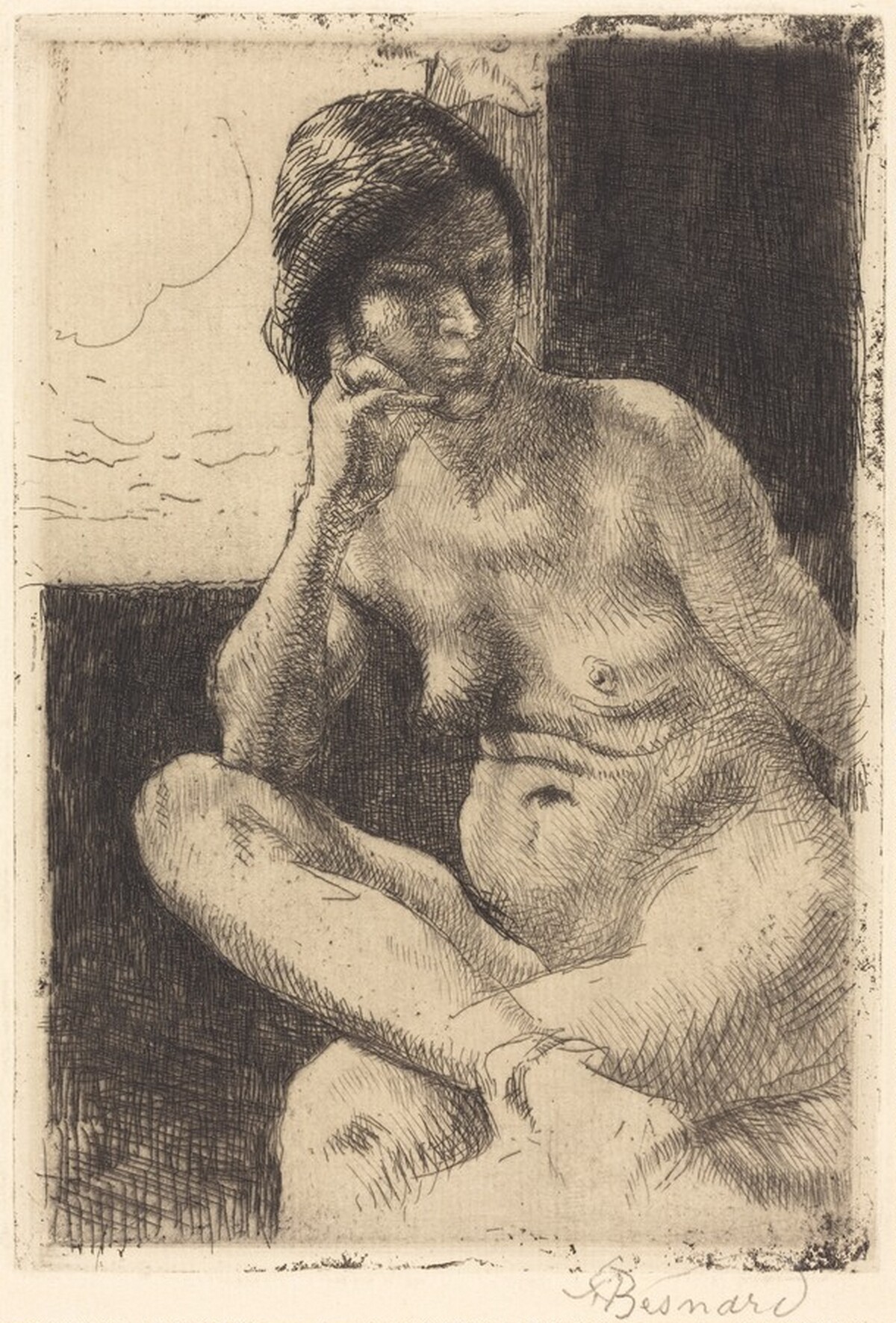 Seated Nude with Her Arm Resting on Her Leg (Femme nue assise, le bras appuyé sur la jambe)