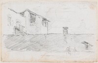 Housetops behind a Wall, Hubert Robert, probably c. 1754/1765