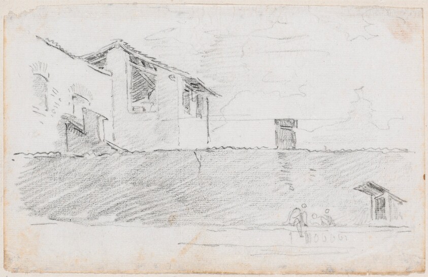 Housetops behind a Wall