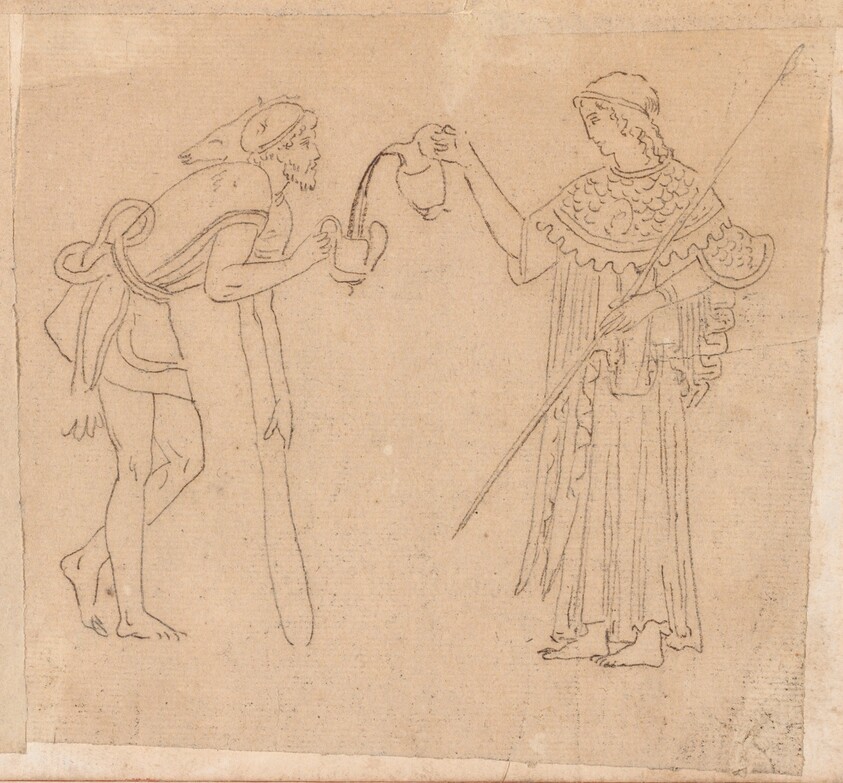 Athena Pouring a Drink for Hercules