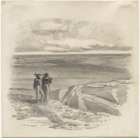 Two Figures in a Landscape, Odilon Redon, 1865