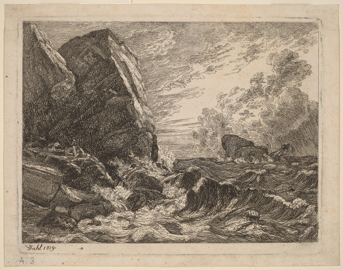 Norwegian Coast During a Storm